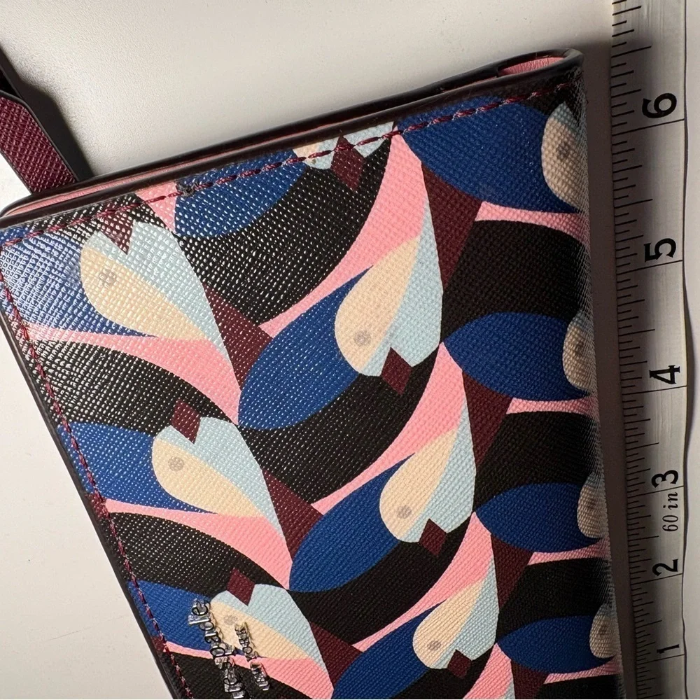 Kate Spade Cameron Geo Birds Large Slim Bifold Wallet